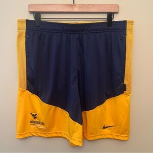 West Virginia Mountaineers Nike Navy/Gold Team Performance On Field Shorts XL